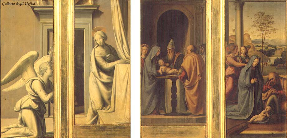 BARTOLOMEO, Fra The Annunciation (front), Circumcision and Nativity (back)